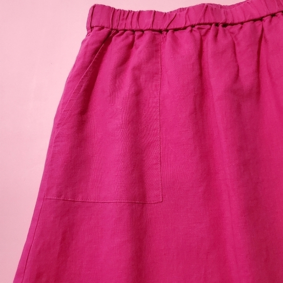 💖 J.Crew  Bright Hot Pink Barbie Circle Skirt Pockets Cute - Picture 3 of 5